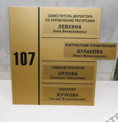 Табличка на двери с карманом, 15х30 см.